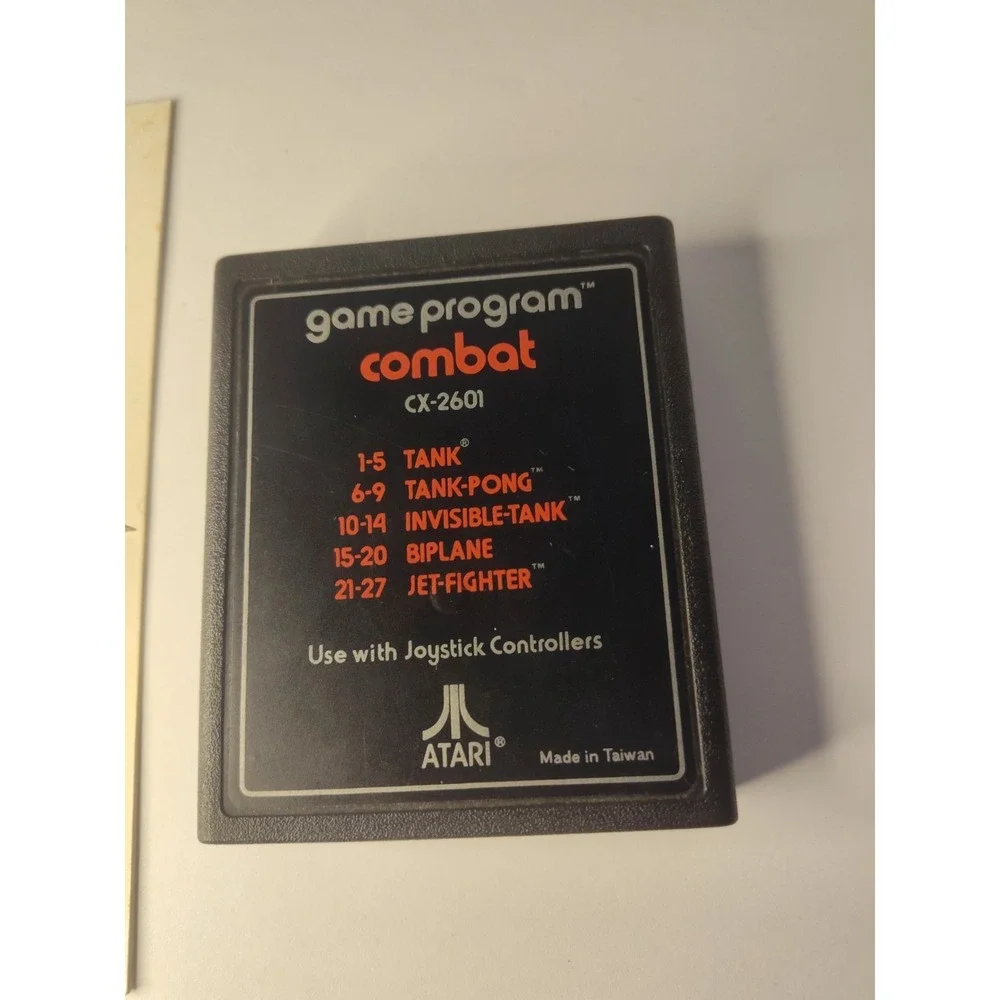 Combat 1978 ATARI Game Program CX-2601 game and manual